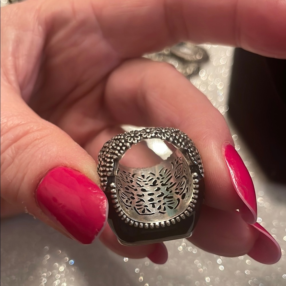 GUCCI emerald Green Silver Ring-161 - Picture 13 of 16